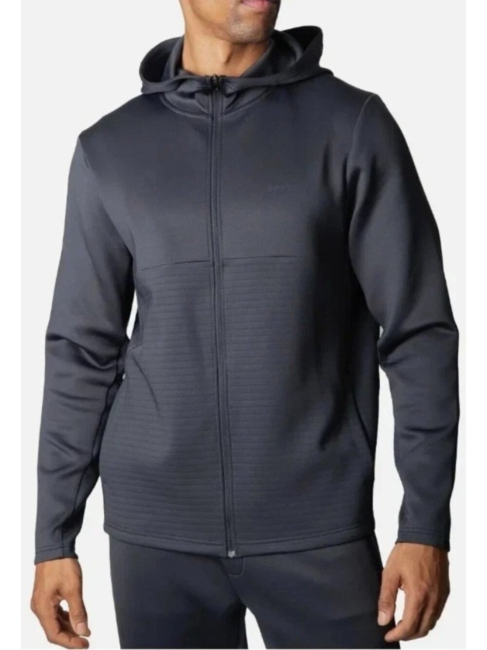 NWT Spyder Active Men's M Black Hoodie Jacket Full Zip Scuba